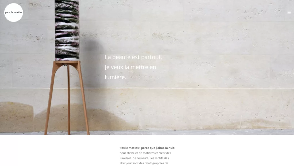 Aperçu du site Pas Le Matin conçu par COESIS