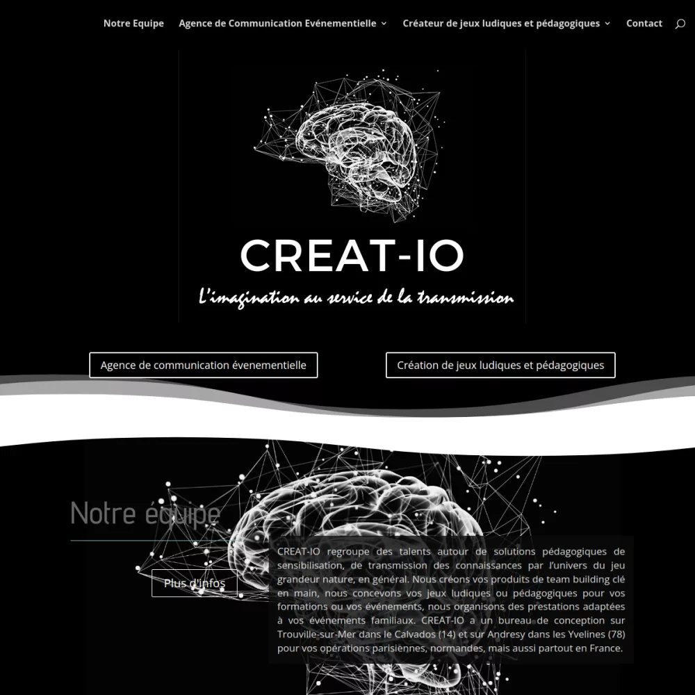 Aperçu du site Creat-io conçu par COESIS