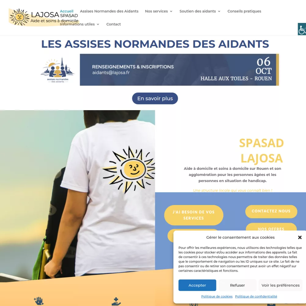 Aperçu du site Lajosa conçu par COESIS
