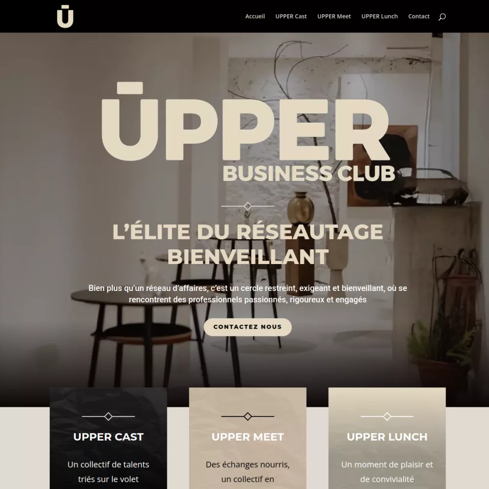 Aperçu du site Upper Business Club conçu par COESIS