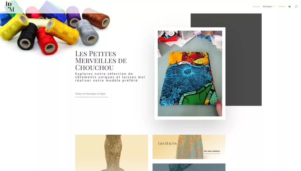 Aperçu du site Les Petites Merveilles de Chouchou conçu par COESIS